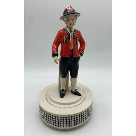 Vtg. Schmid Music Box Italian Boy Figurine “Arrivederci Roma" Plays - Picture 1 of 5